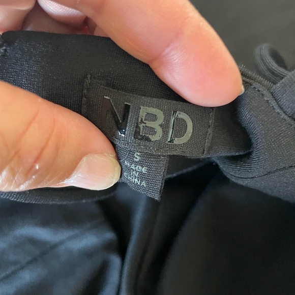 NBD Eileen Black Sheath Knit Maxi Dress with Slit - Picture 3 of 9